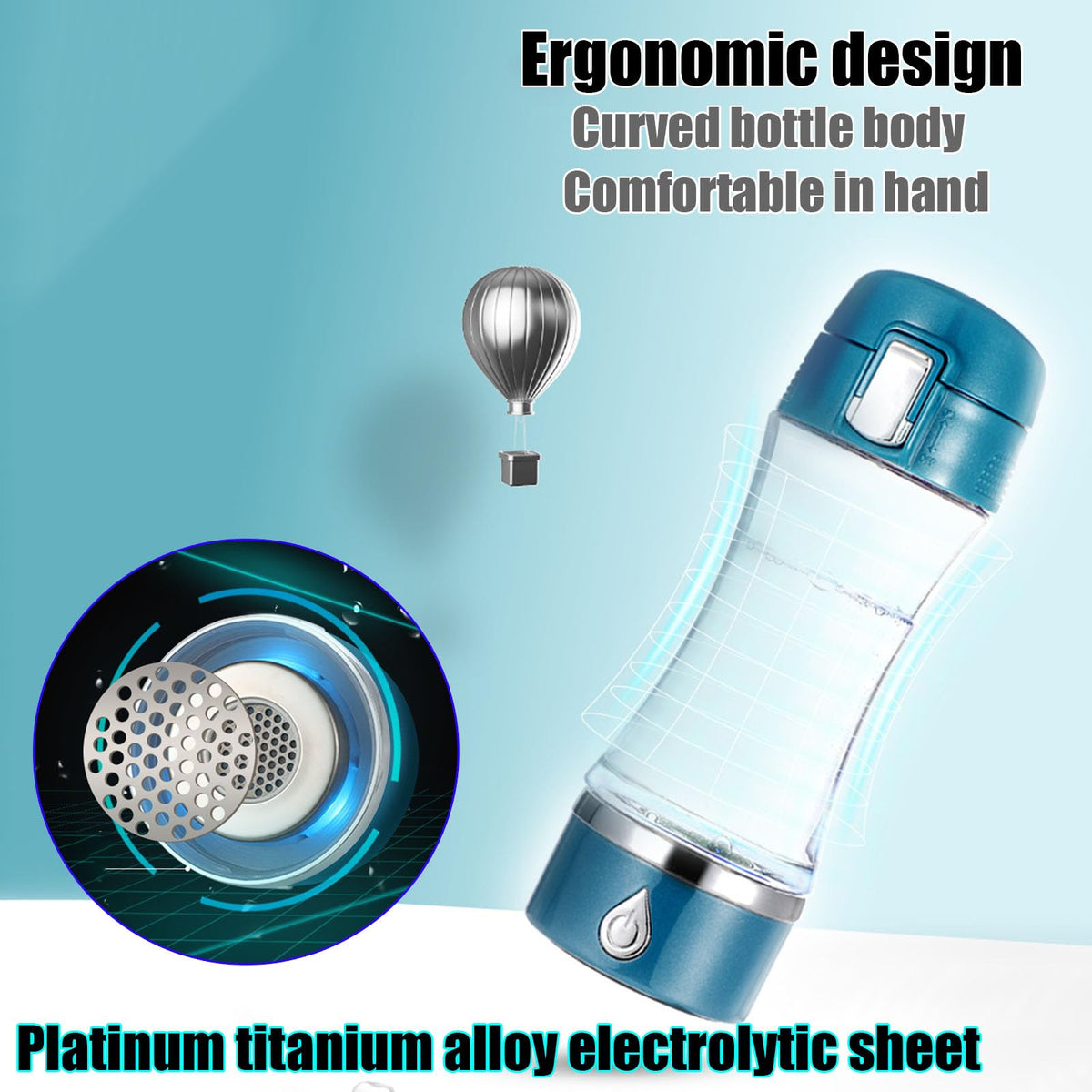 Electrolyzed Water Machine for Home Office Travel (Blue)