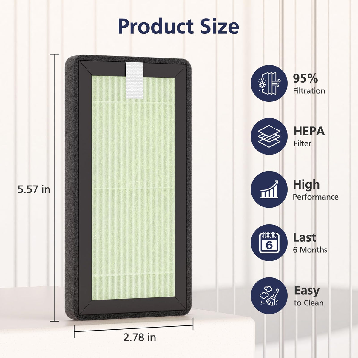 4 Pack HEPA Replacement Filter Compatible with Dr. Brown's All