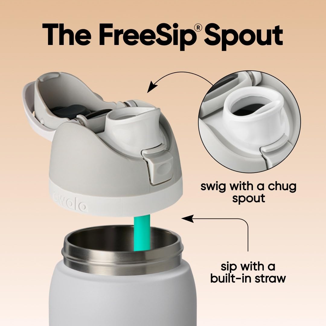 FreeSip Stainless Steel Water Bottle 32 oz Boneyard (Boneyard / 32 Ounces)