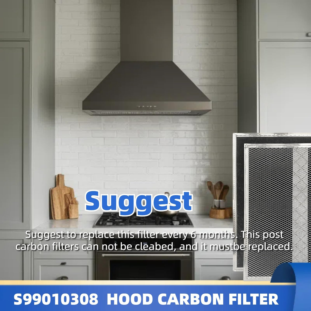 S99010308 BPSF30 for Activated Carbon Range Hood Filter 2