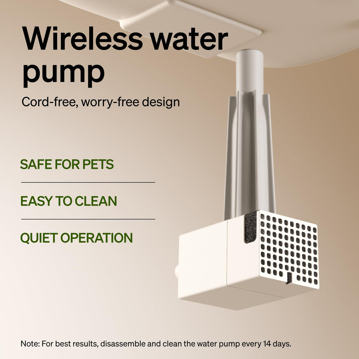 Cordless Cat Water Fountain (Black / Fountain (1 Pack))
