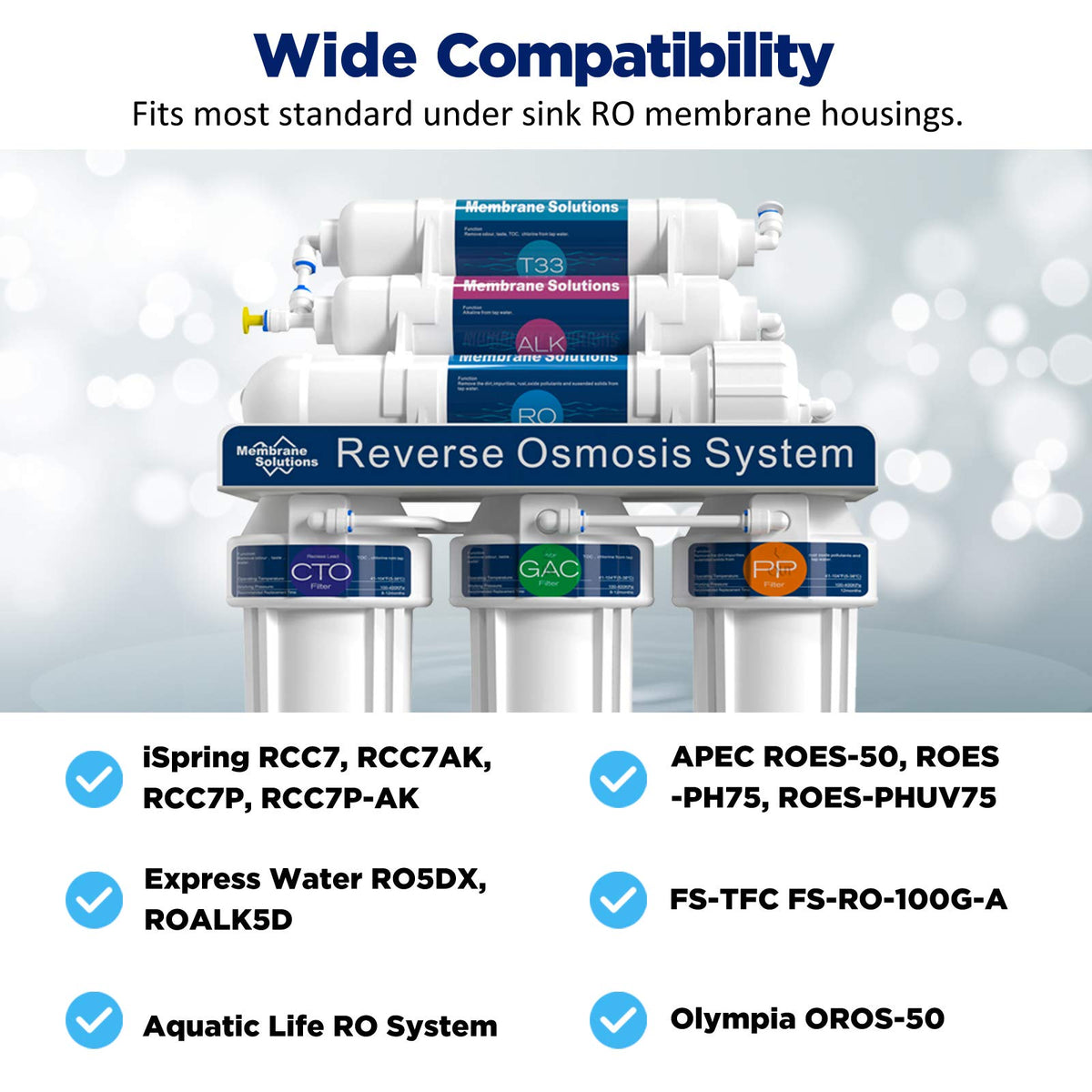 NSF ANSI 58 Certified 50 GPD Reverse Osmosis Membrane (50G / 25 Count (Pack of 1))