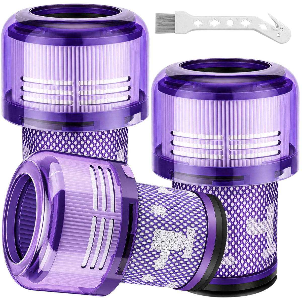 V12 Filter Replacement Fit for Dyson V12 Detect Slim Cordless Vacuum (V12 Purple / 3P)