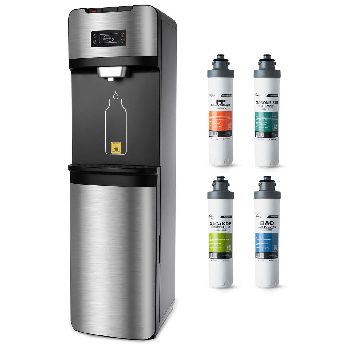 Bottleless Water Dispenser with 4 (Silver / Water Dispenser-PF)