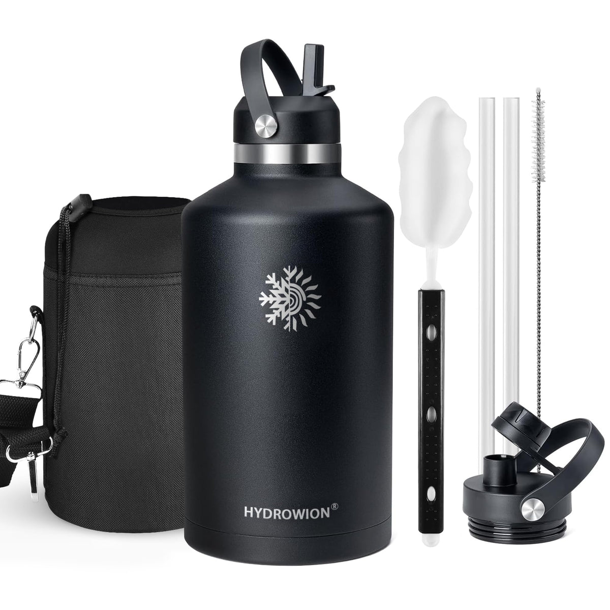 64 oz Insulated Water Bottle Stainless Steel Triple (Big-BK / 64 Ounces)