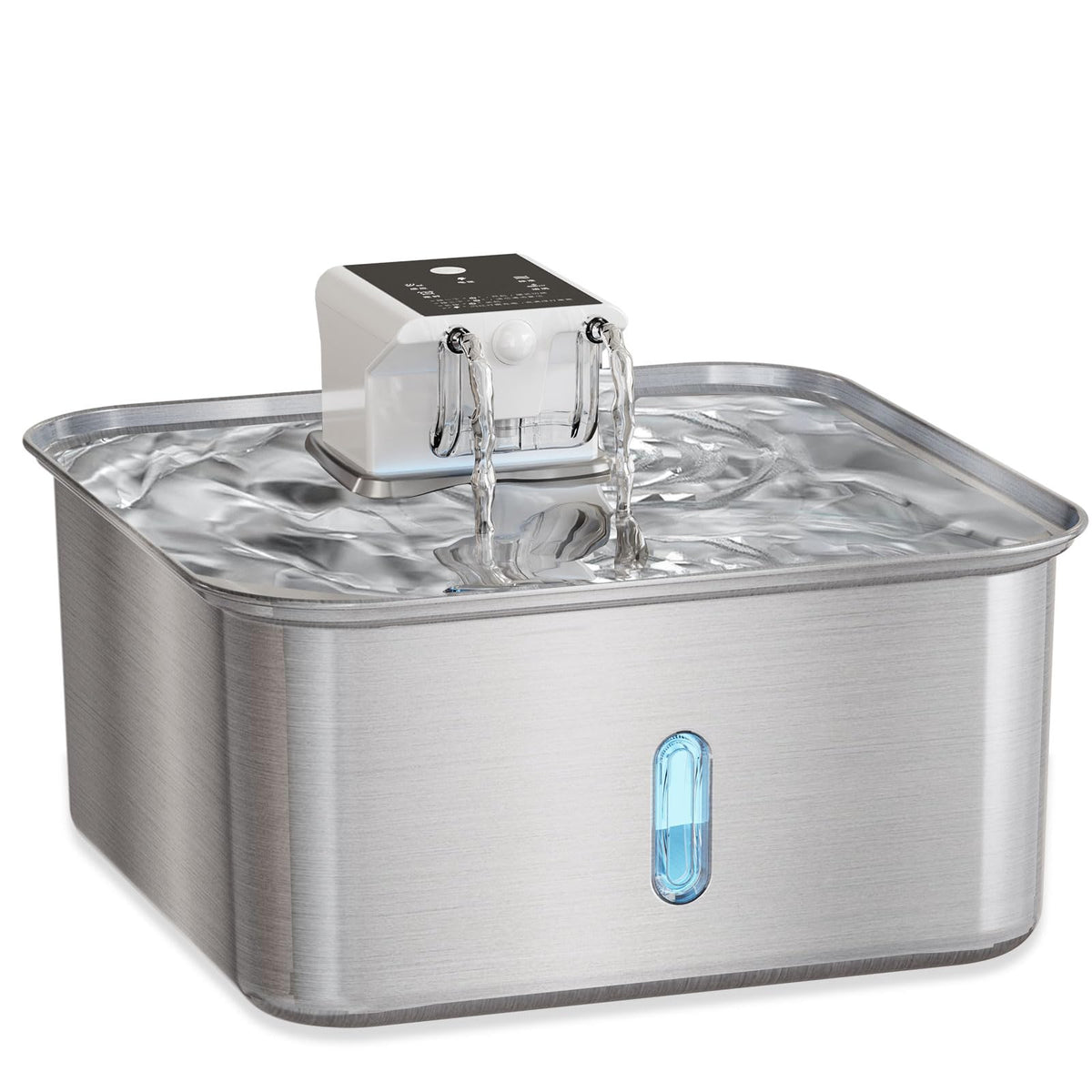Wireless Dog Water Fountain (Square+5 Filters+5 Sponges)