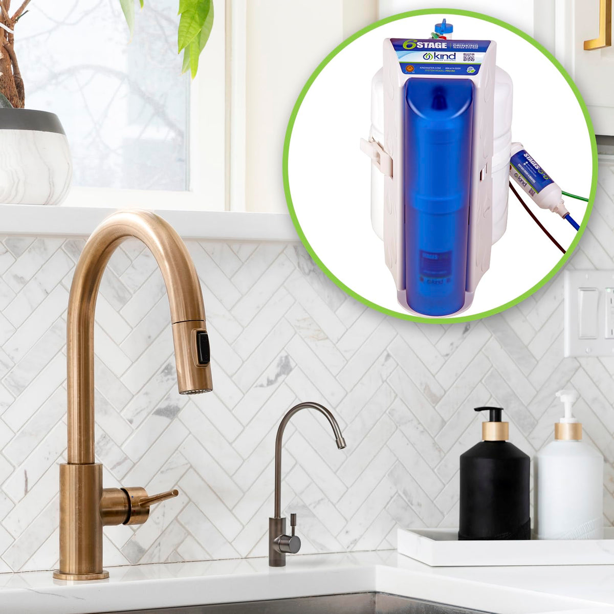6 Stage Reverse Osmosis Drinking Water System (No Faucet Included / Plain)