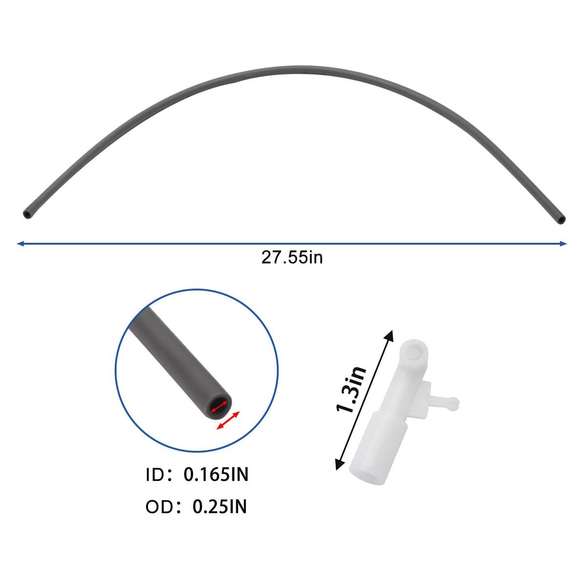 4235 Feed Tube Assembly for Humidifier 700 700A 700M 760 760A 768 Compression Sleeve and Nut (4235 / 4235)