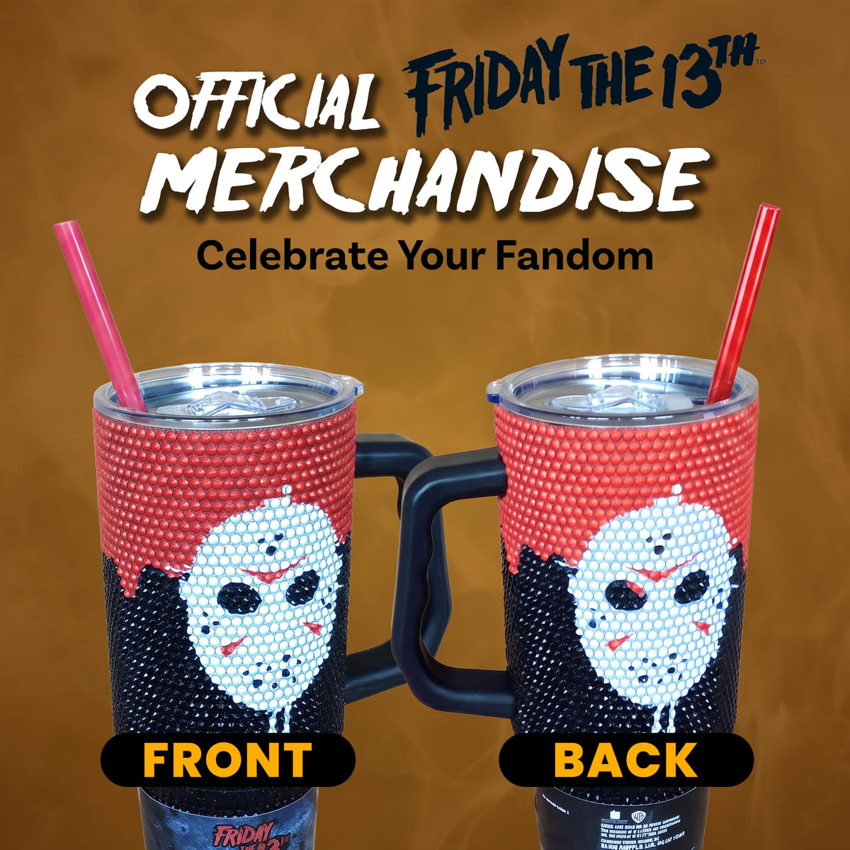 Friday the 13th Rhinestone Stainless Steel Tumbler (Friday the 13th Rhinestone)