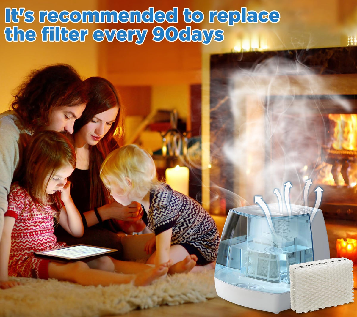 Wf813 Eqwf813 Humidifier Filters Replacement for Equate Eqwf813 Eq (4-Pack)
