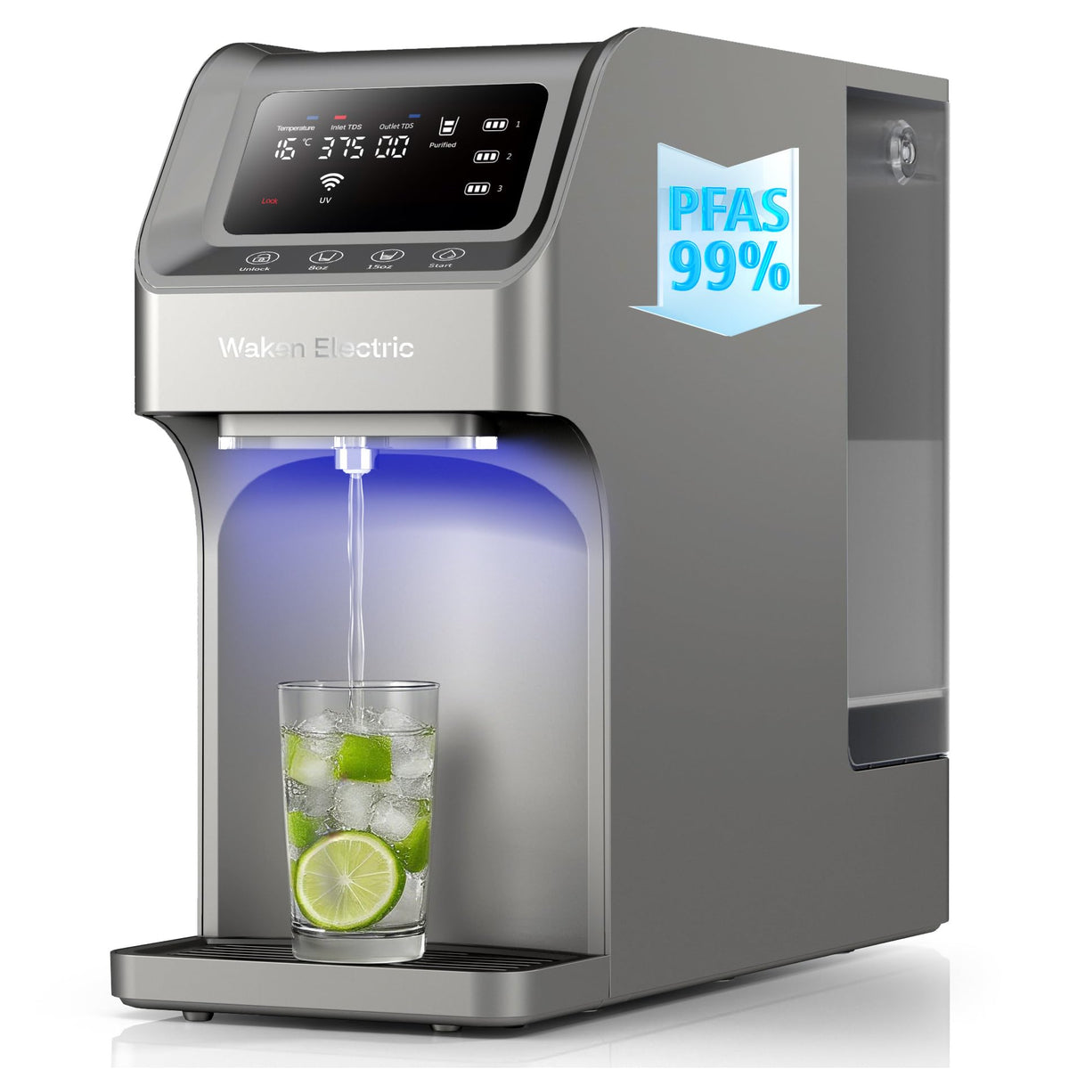 Countertop UV RO Water Filter System (Platinum Grey)