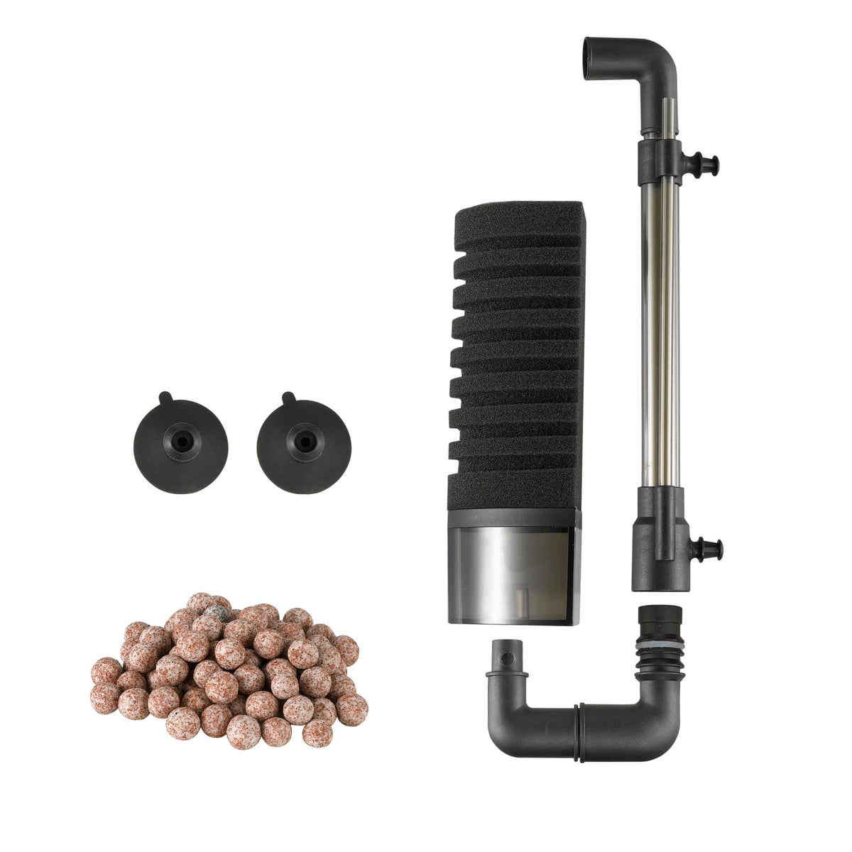 Aquarium Air Driven Corner Bubbler Sponge Filter (S(20Gal))