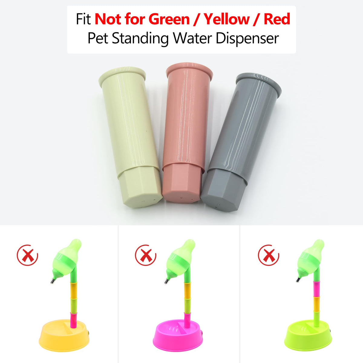 Pet Standing Water Dispenser (Grey/Grey Pink/Green Grey)