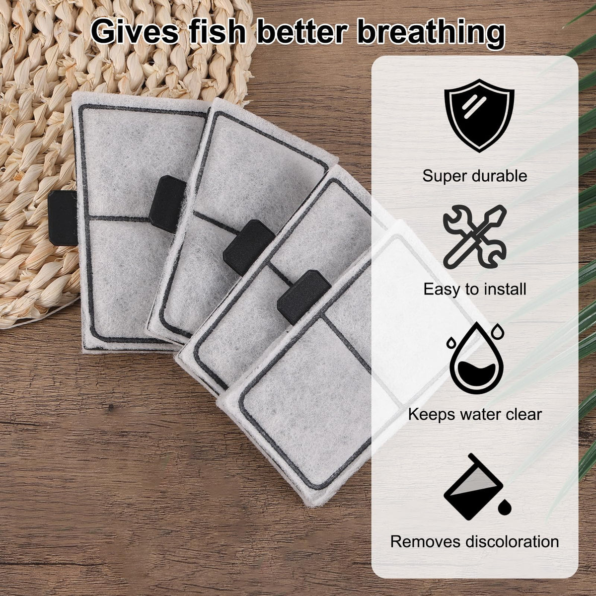 4pcs Filter Cartridges Compatible with Topfin Top Fin EF (EF-S)