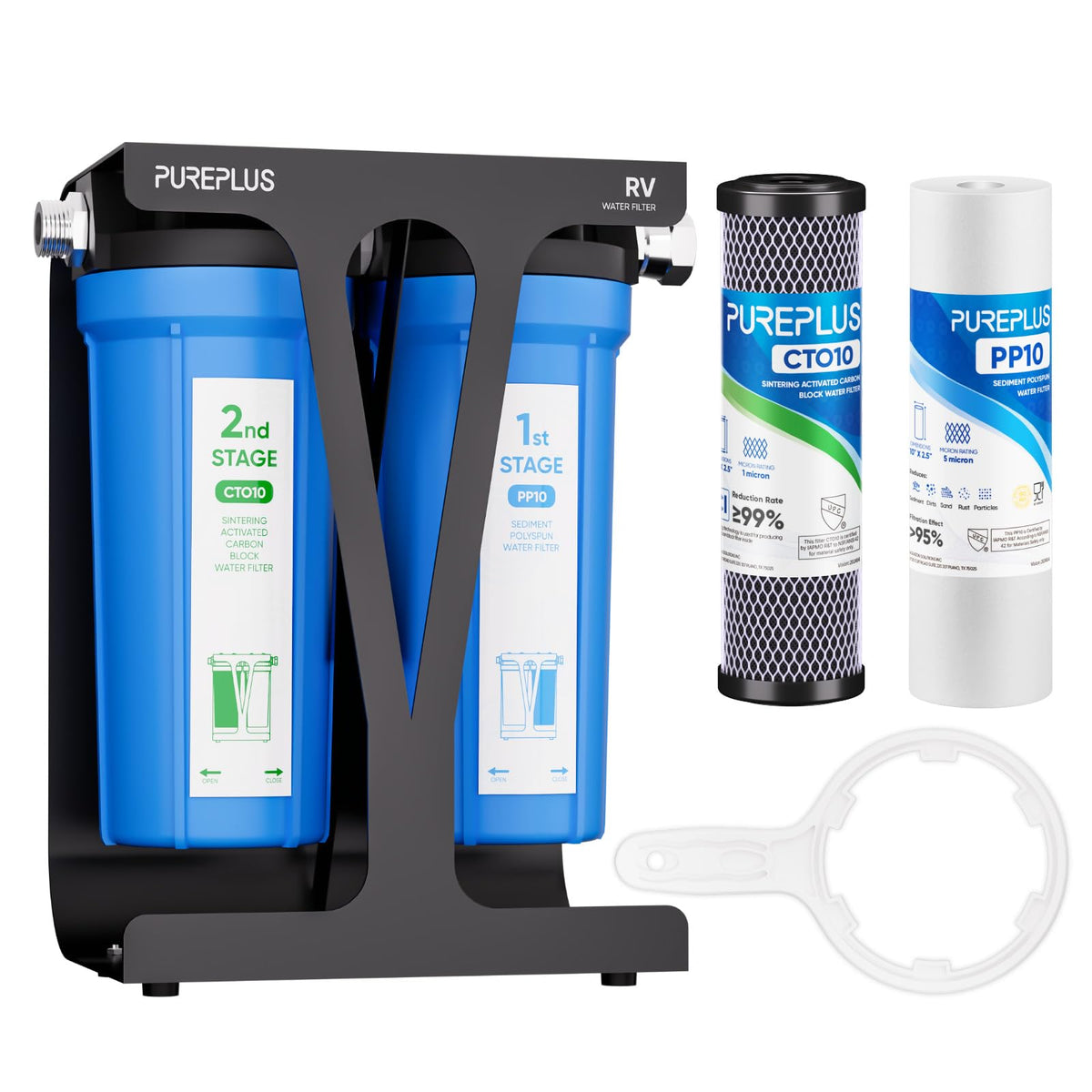 RV Dual Stage Water Filter System