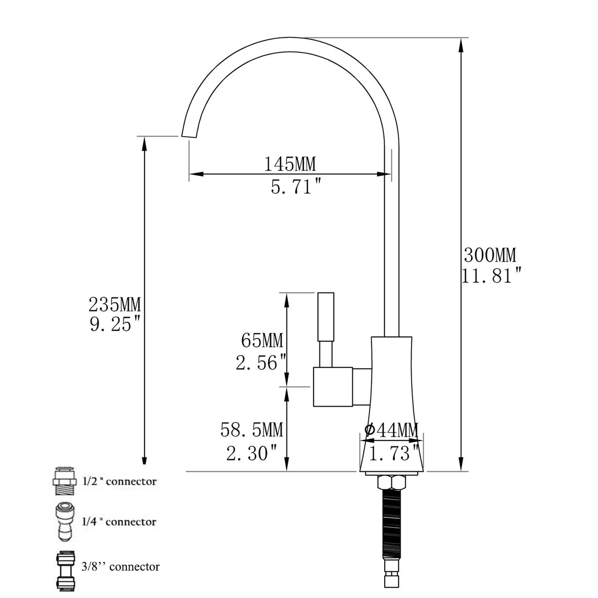 Brushed Gold Water Filter Faucet (Brushed Gold)