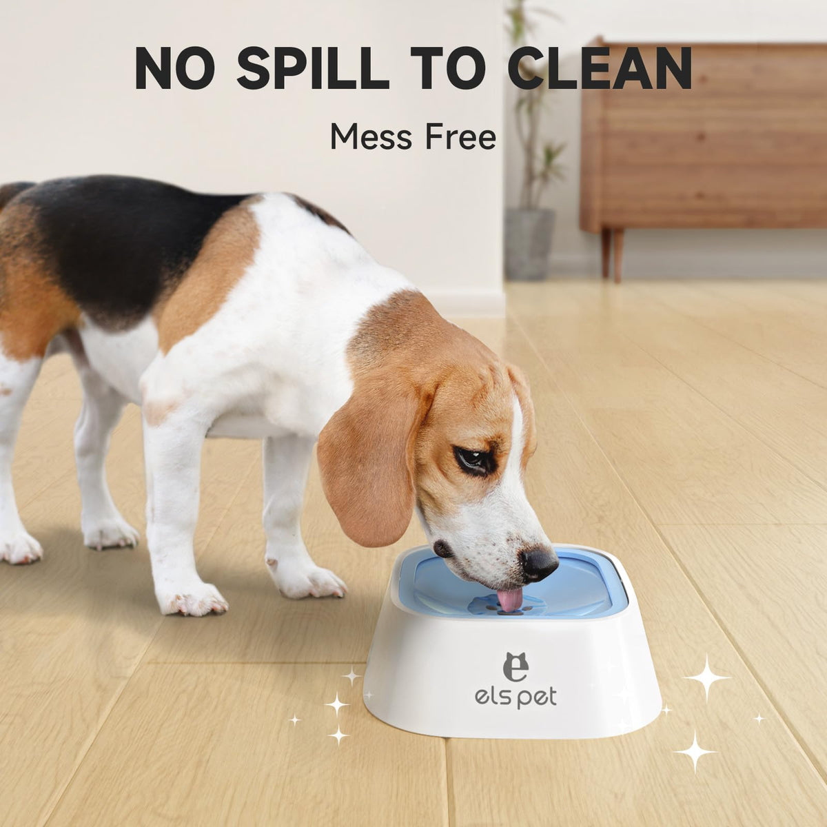 No Spill Dog Cat Bowl 35oz 1L Anti Slip Travel Water Dispenser Blue (1L / Blue)
