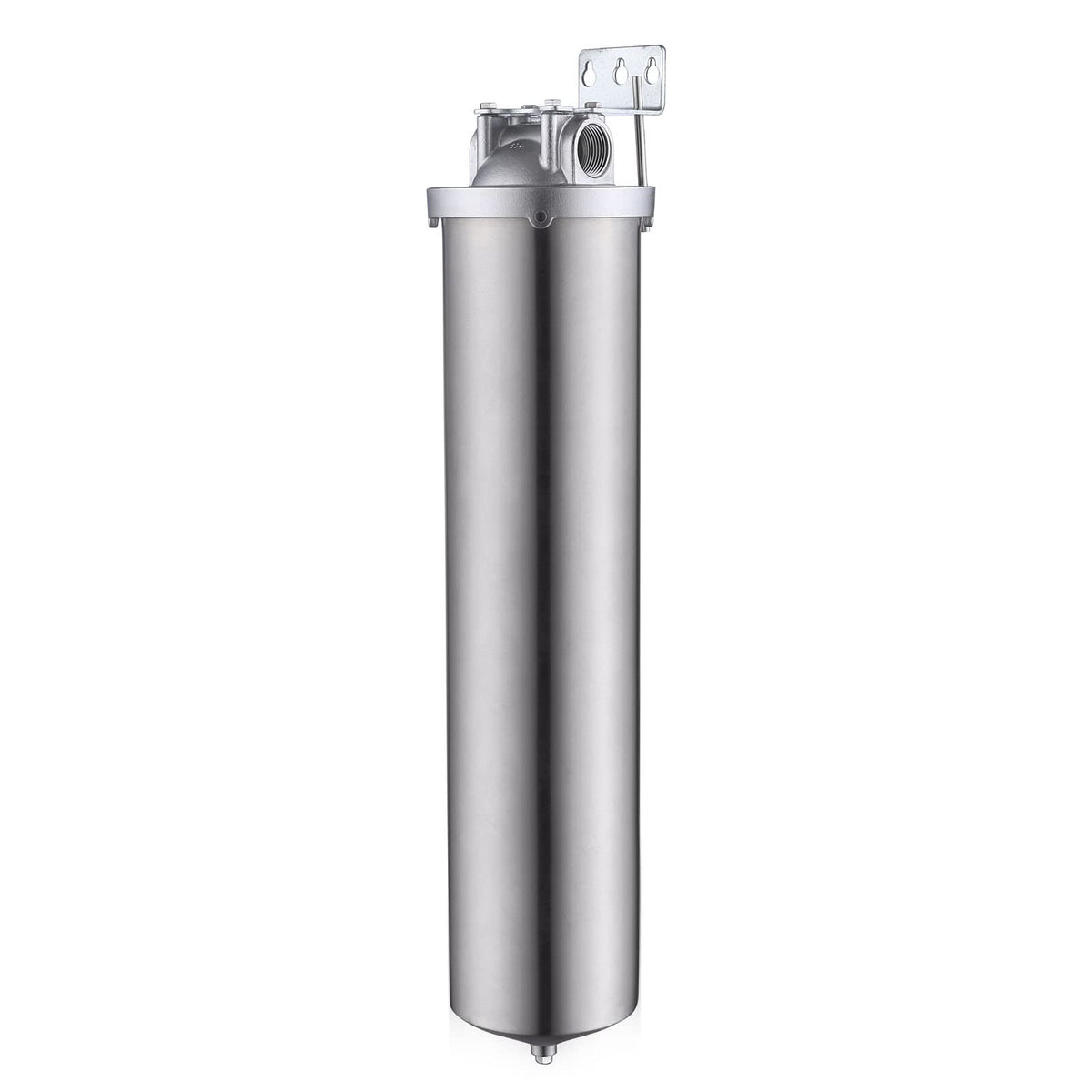 NSF ANSI 42 Certification Big+ Stainless Steel Filter Housing for 20”Length (20" × 4.5" -1-1/2" NPT-Square Head)