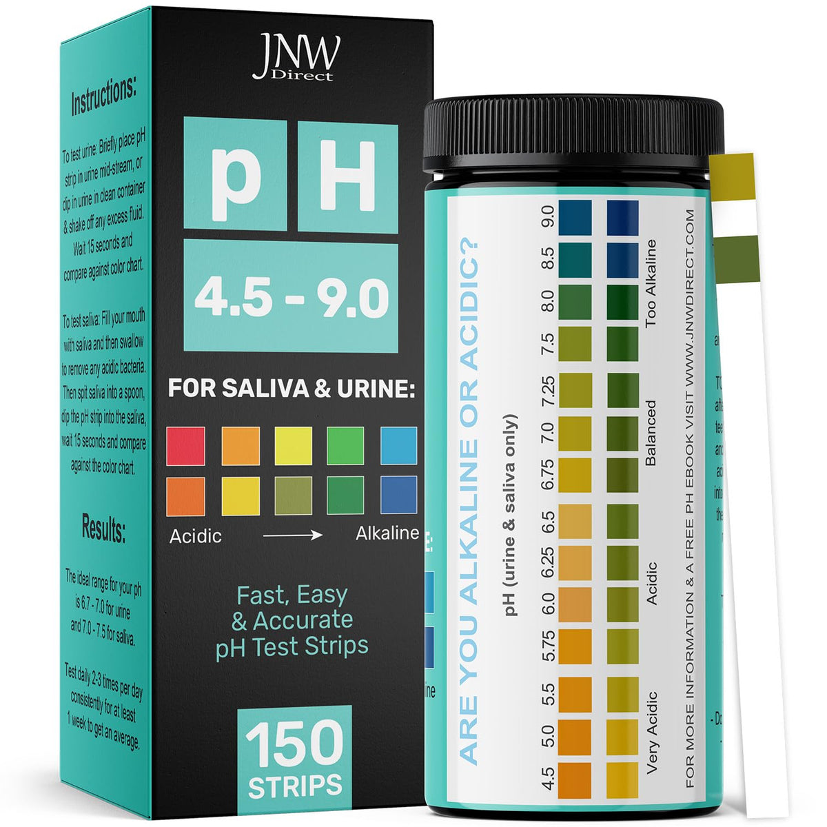 pH Test Strips for Urine and Saliva