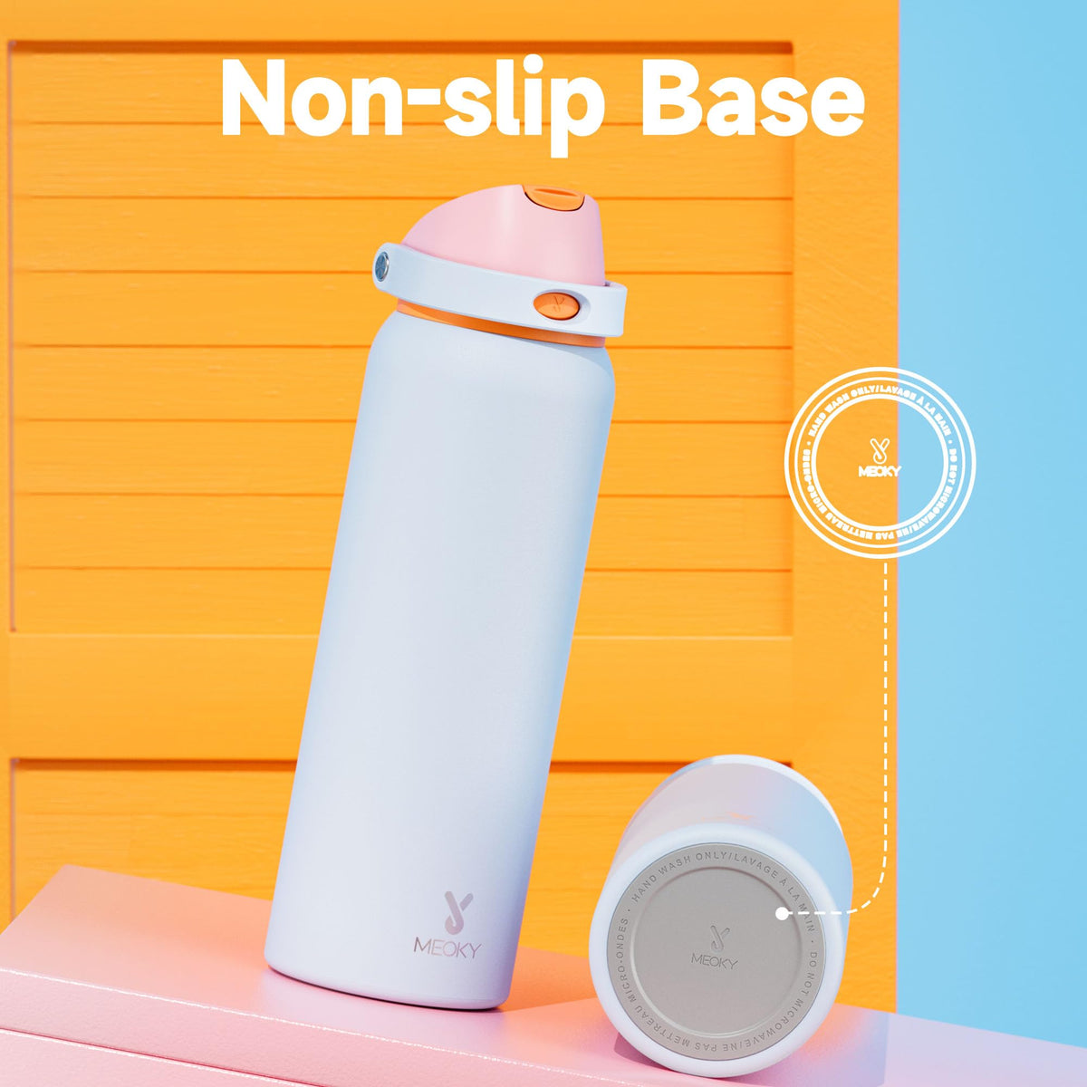 40 oz Insulated Water Bottle with Straw (Periwinkle / 40 Ounces)