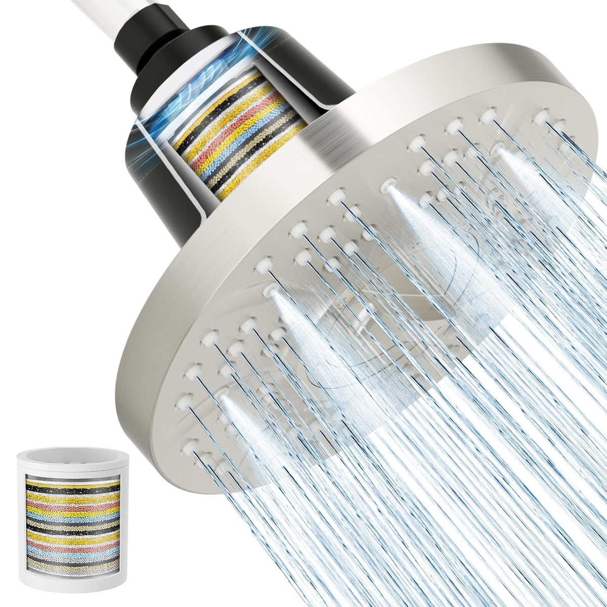 7 Inch Filtered Shower Head (Brushed Nickel / 7 Inch)