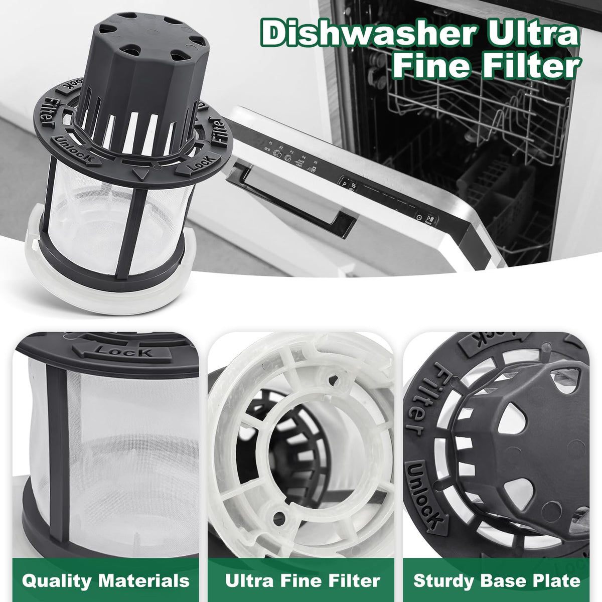 WD49X24057 Dishwasher Ultra Fine Filter Kit with GE Dishwashers