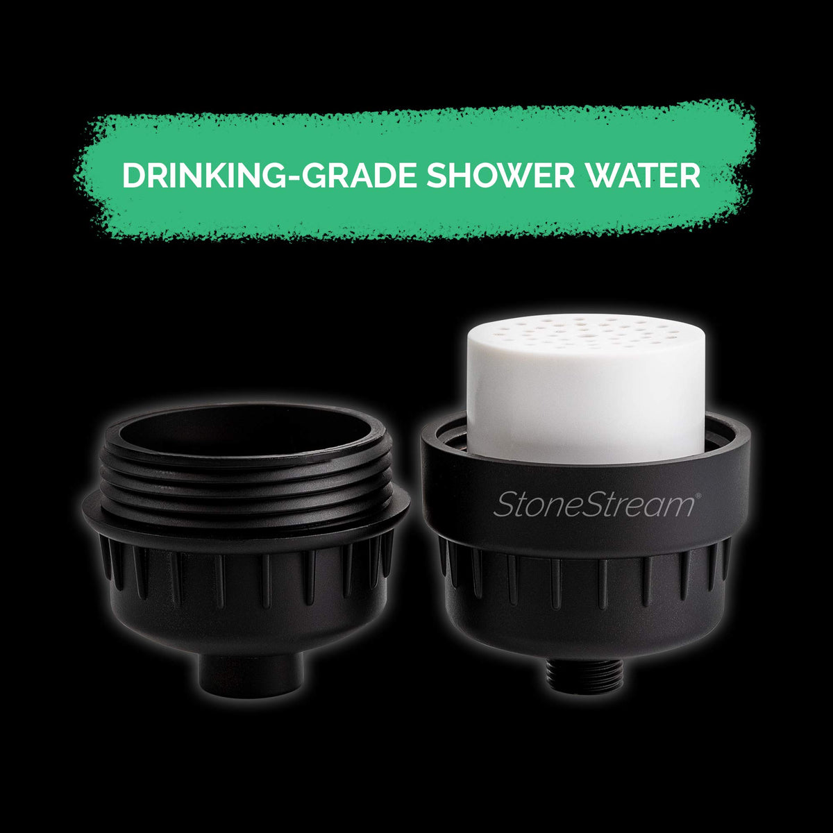 Original StoneStream® EcoPower Shower Head System (Vitamin C Hard Water Kit)