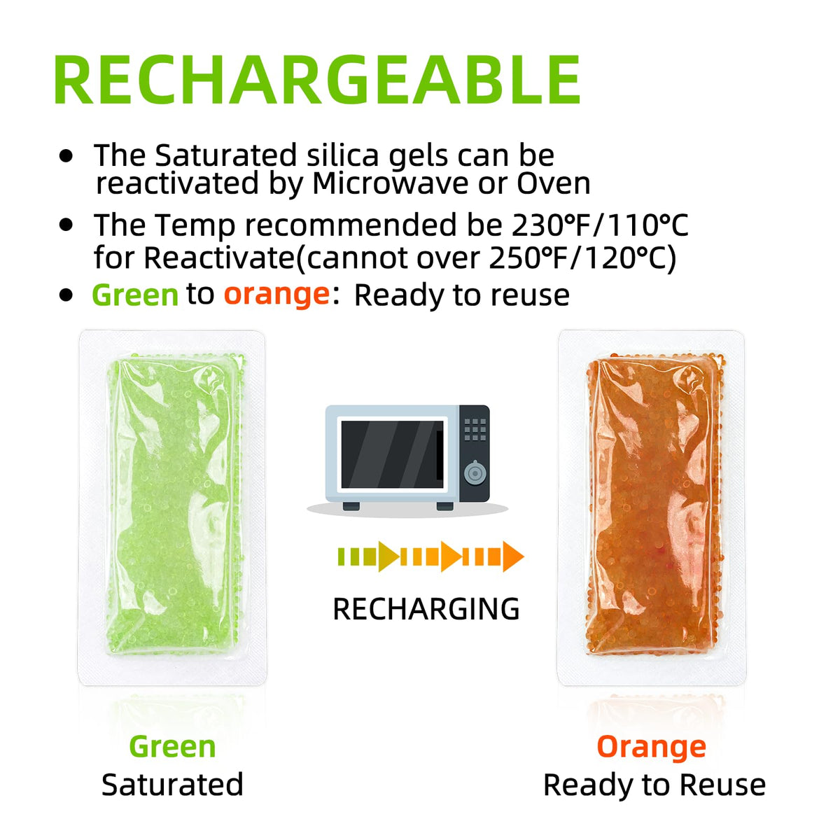 5Pcs 40 Gram Rechargeable Desiccant (5 Packs)