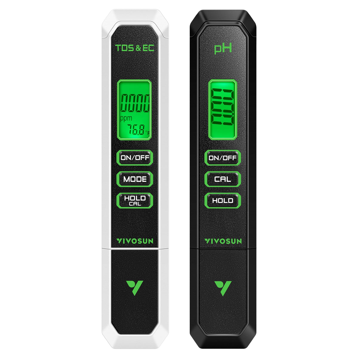 Digital pH Meter TDS EC Meter for Water 0.01 Accuracy Hydroponics (Black+White)