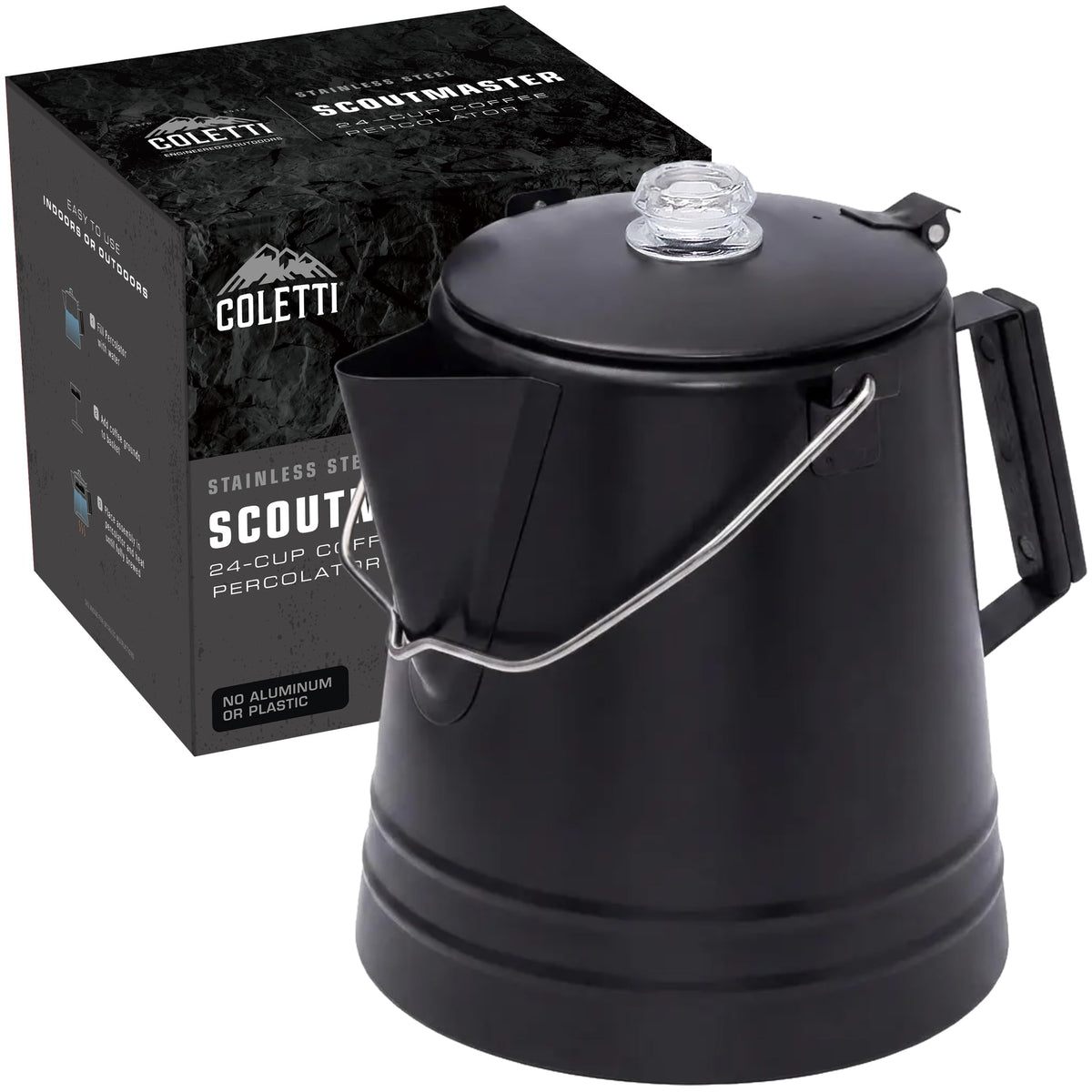 Scoutmaster Coffee Percolator Camping (Black / 24 CUP)