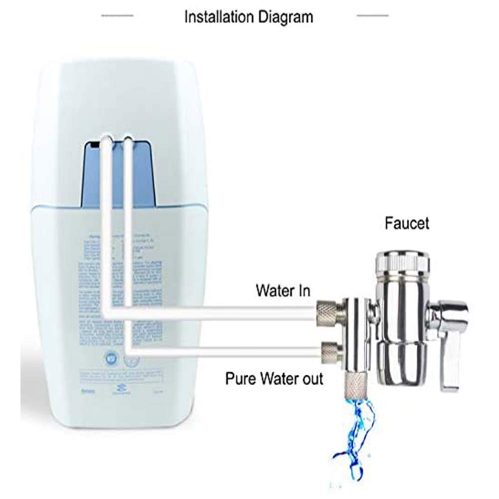 Faucet Diverter Valve with Aerator M22 Female Thread for 1 (Fits Two Way 1/4" OD Tubing Outlet)