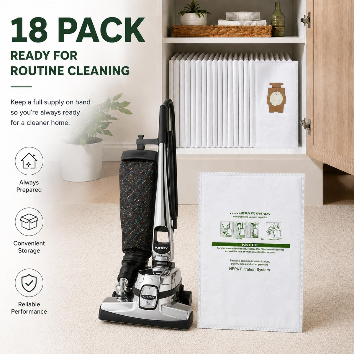 Vacuum Bags Compatible with Kir (18 pack)