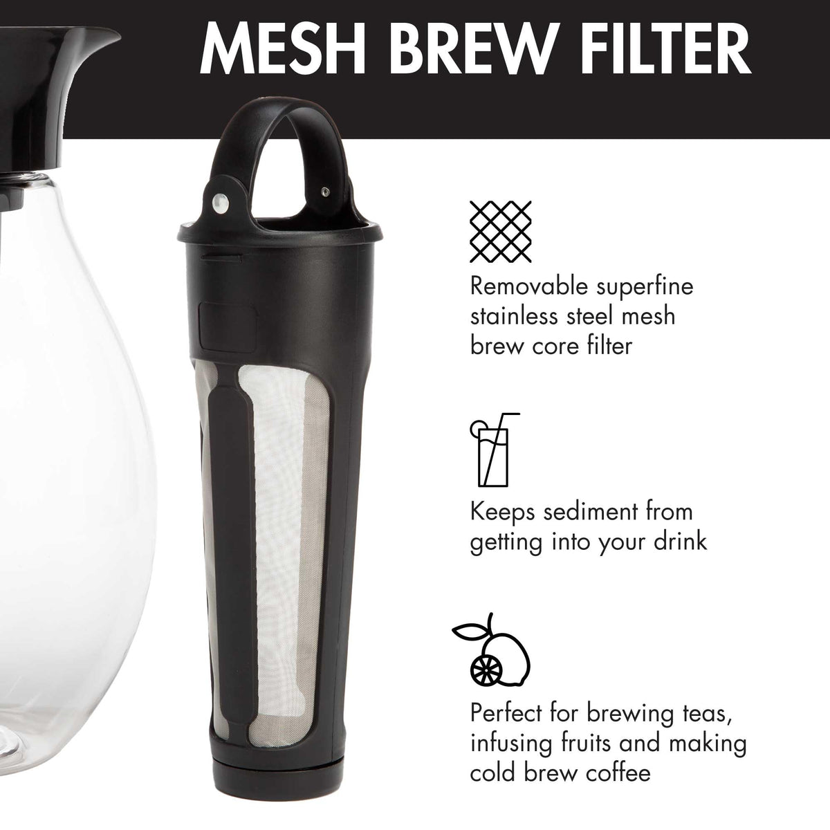 The Big Iced Tea Maker and Infuser (Black / 128 Ounces / Pitcher)