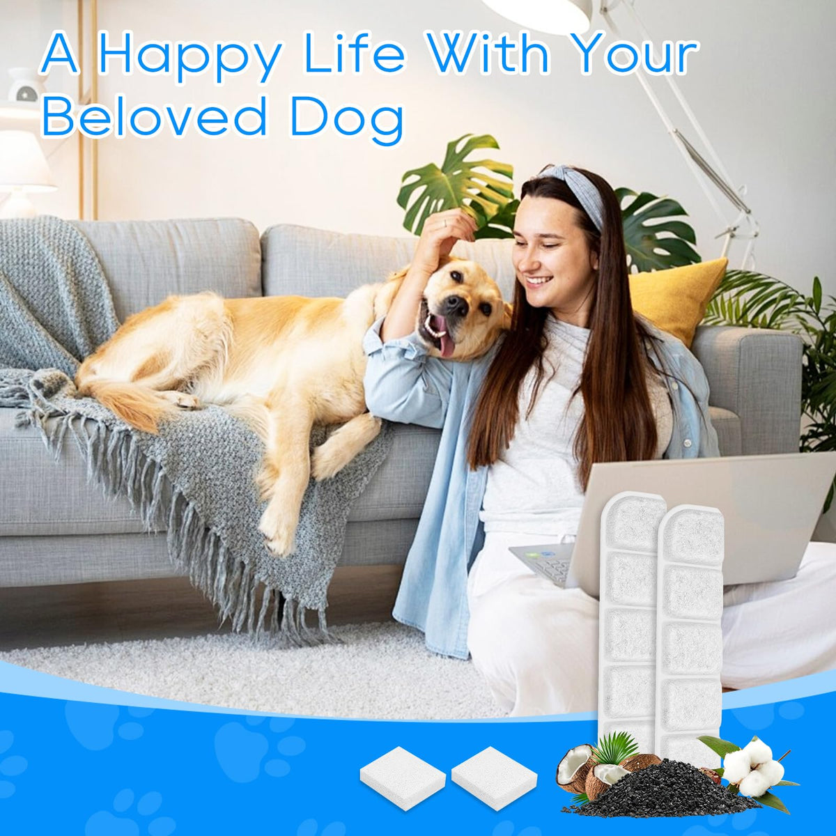 Replacement Filter Fit for SIBAYS Dog Water Fountain 355oz