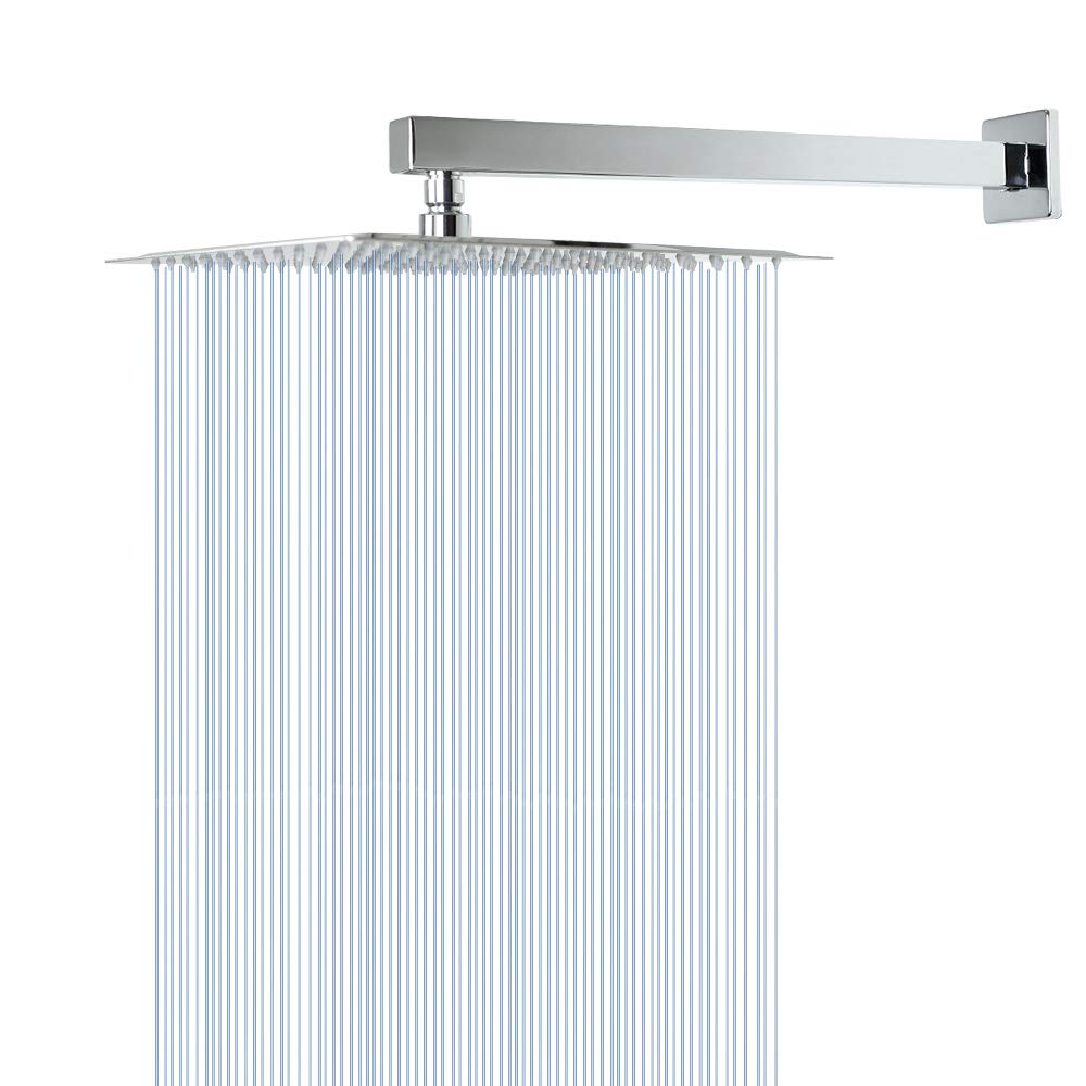 Shower Head with Extension Arm (12'' Shower with 16'' Arm / Chrome)