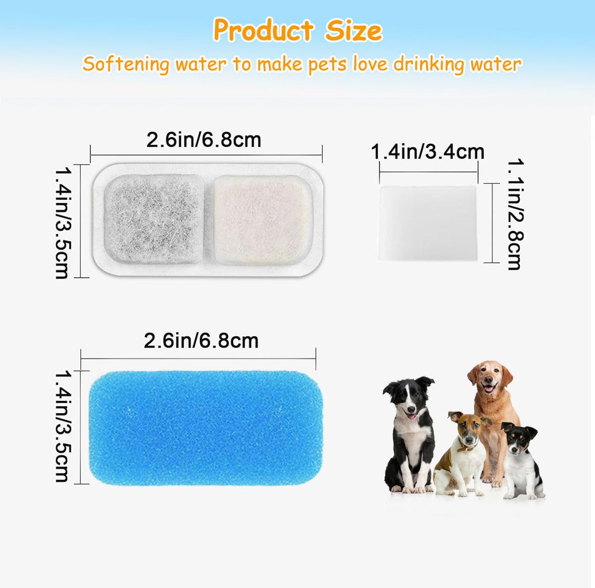 12 Set Cat Fountain Replacement Filters Compatible with oneisall PWF