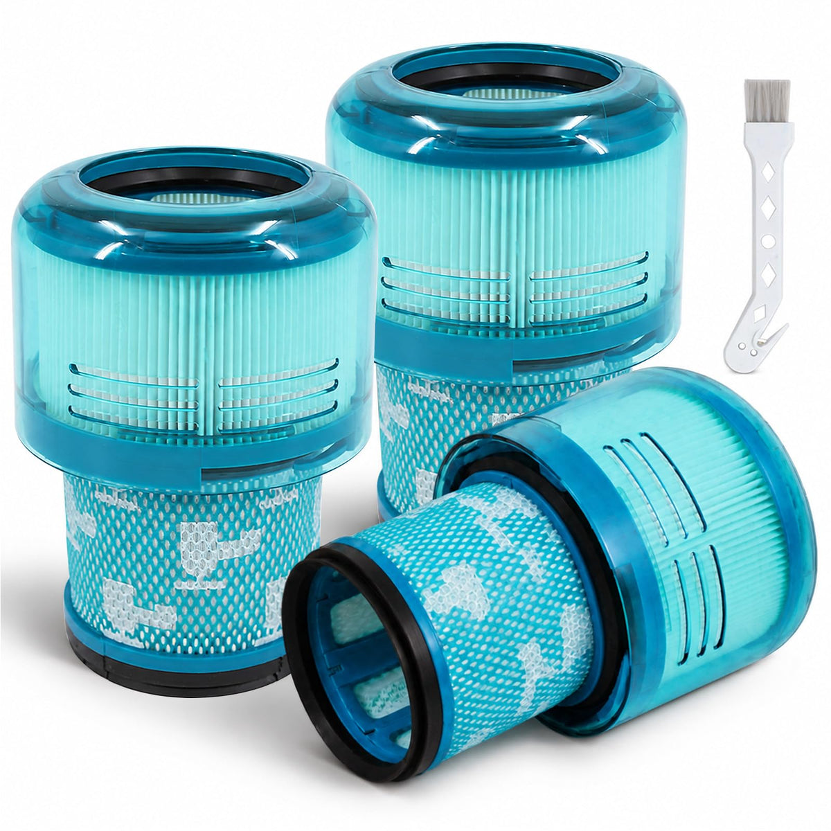 3 Pack V11 Vacuum Filter Replacement Fit for V11 V15 Cordless Vacuum (V11 V15 Blue / 3P)