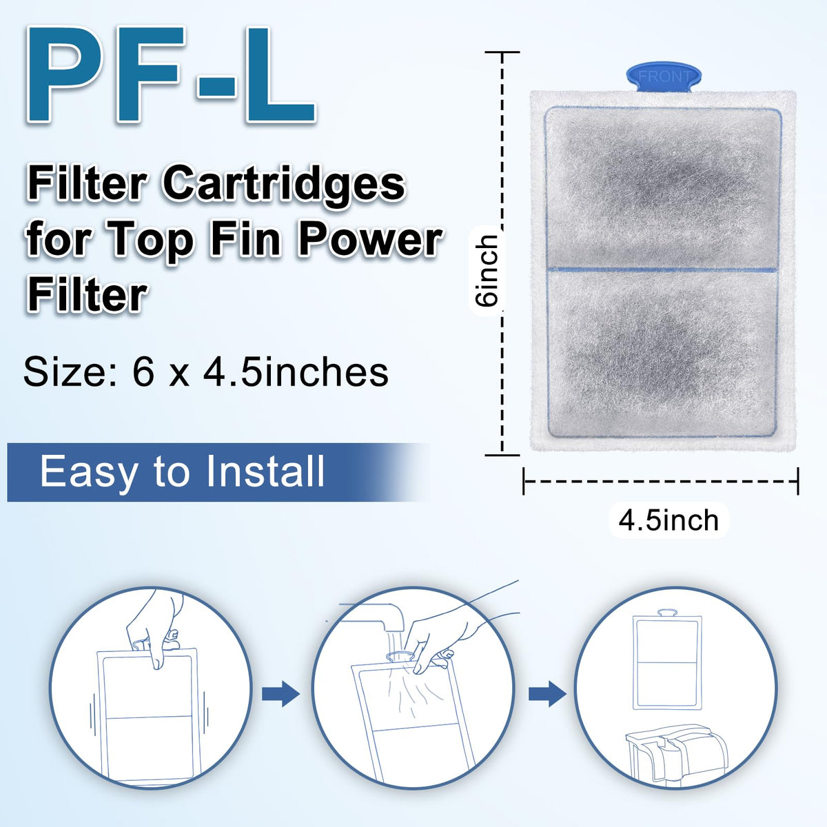 24 Pack PF L Fish Tank Filter Cartridges Compatible with PF20 (24 Pack)