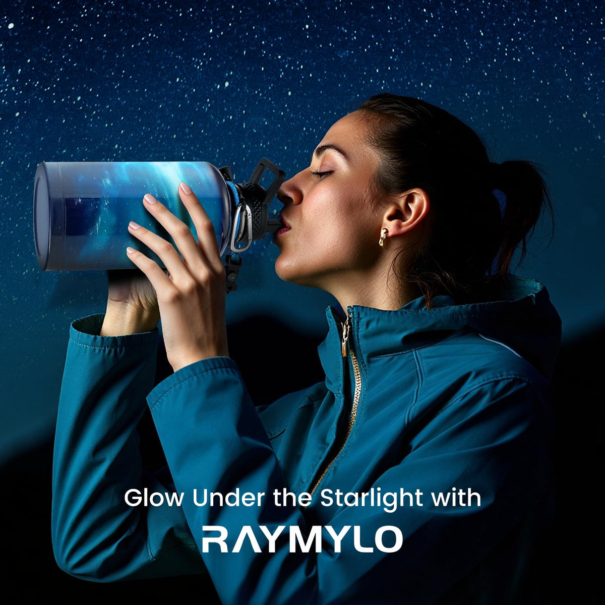 Insulated Water Bottle 64 oz (Aurora Blue / 64 Ounces)