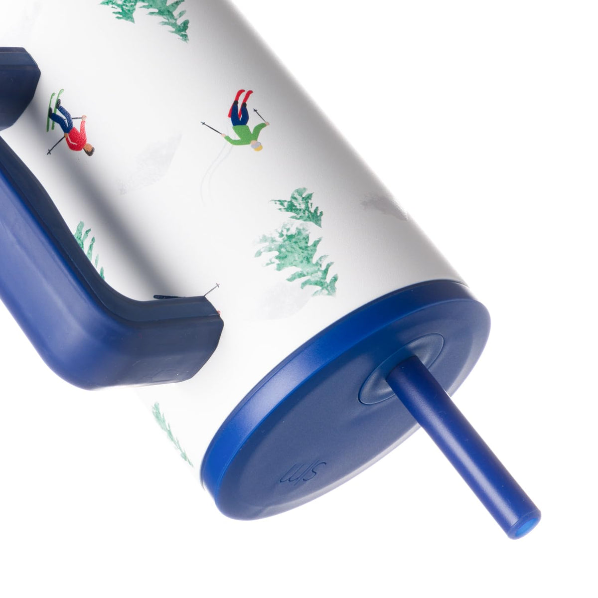40oz Leak Proof Ceramic Lined Tumbler with Handle (Pattern: Downhill Skiing / 40 Ounces / 40oz | Signature)