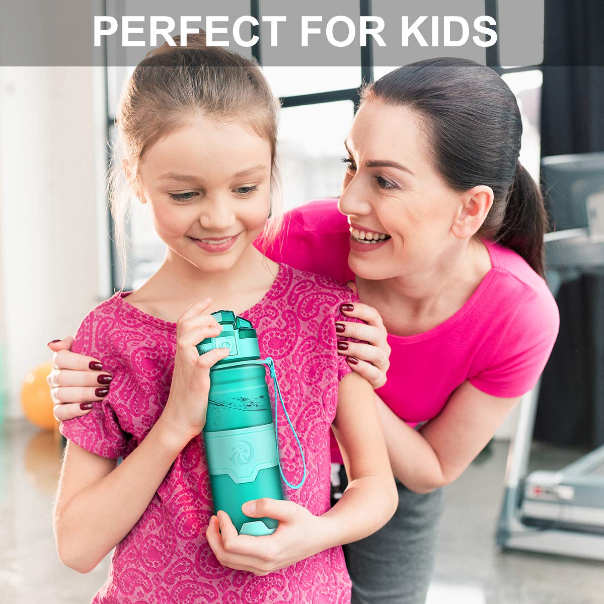 Sports Water Bottle Leak Proof (17 Ounces / Light Blue)
