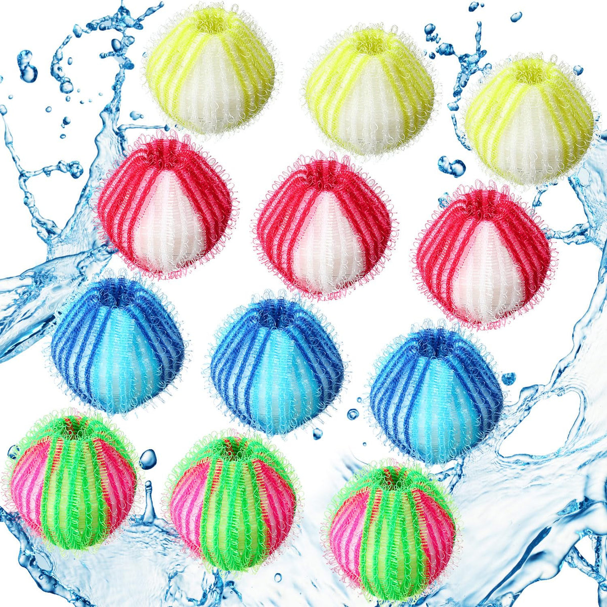 12 Pieces Pet Hair Remover for Laundry (Stylish Color)