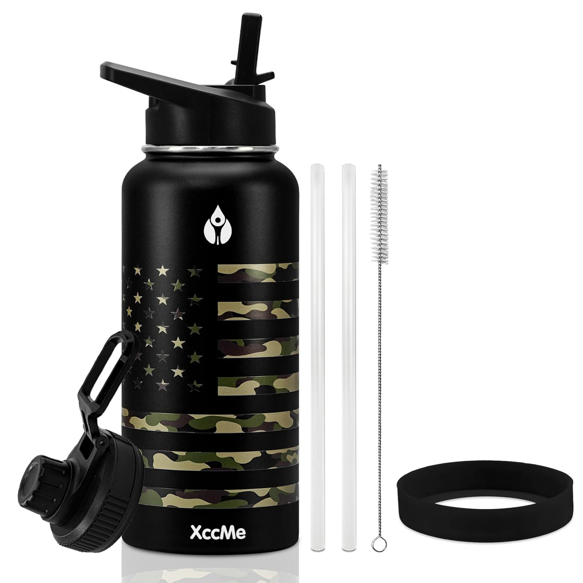 32oz Camouflage Stainless Steel Insulated Water Bottle for Man (Camouflage / 32 Ounces)