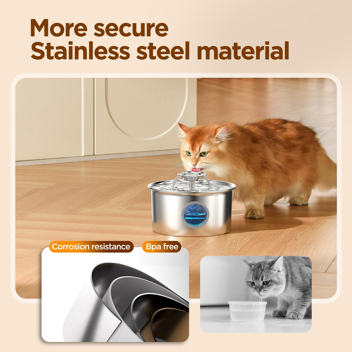 Pet Water Fountain Stainless Steel