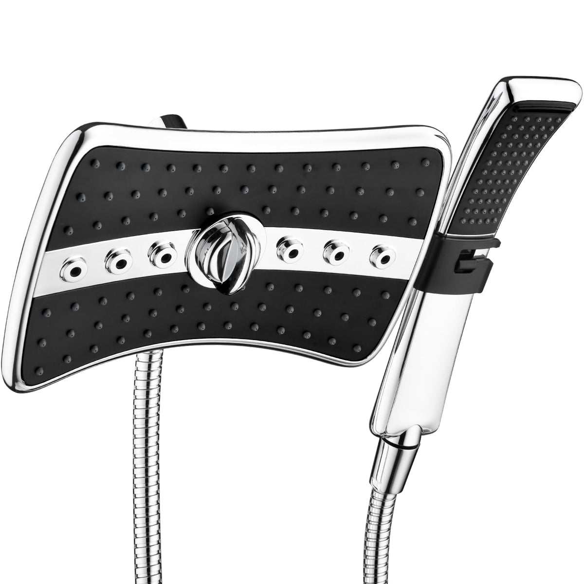 High Pressure Dual Shower Head Combo (Chrome / 2.5 Gallon Per Minute)