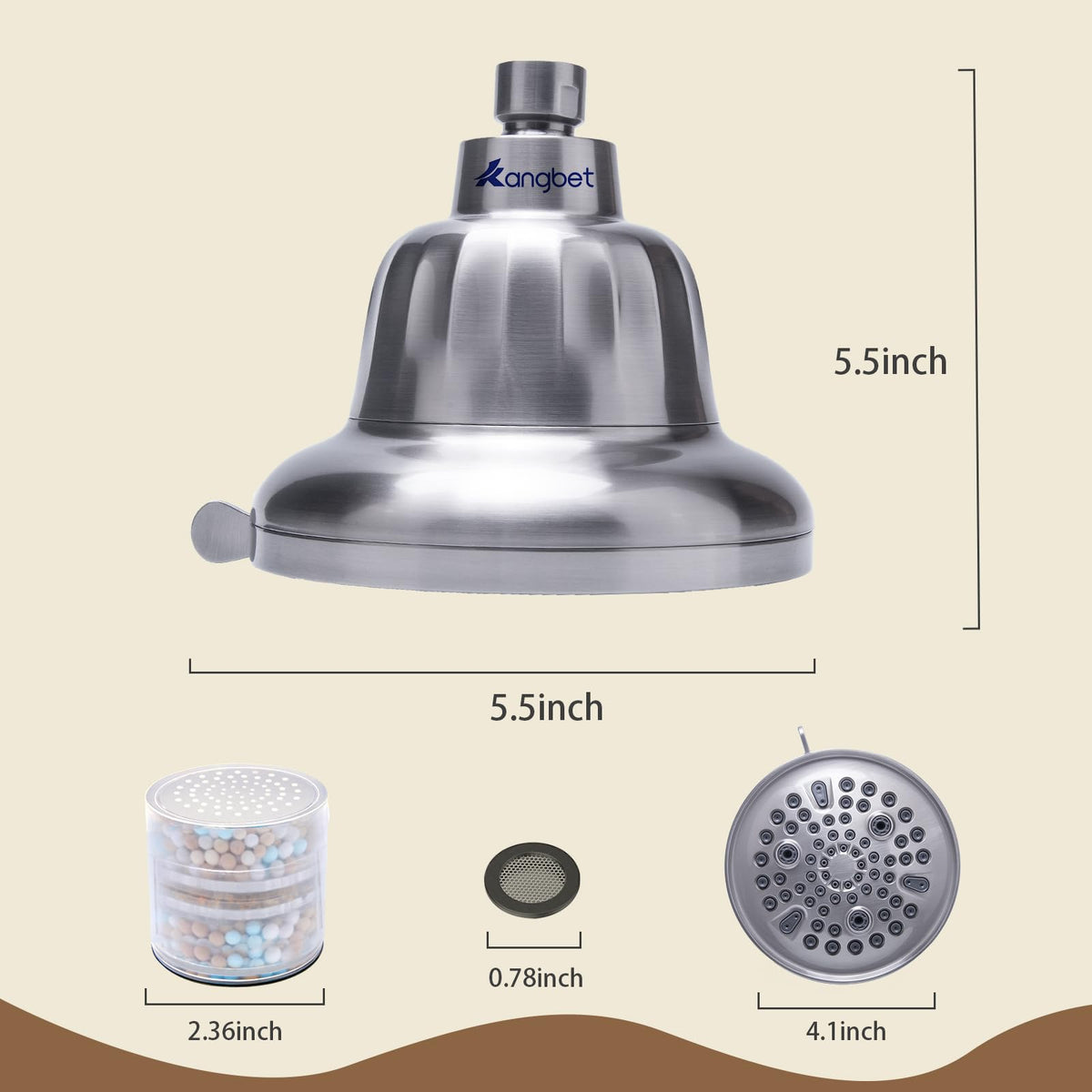 Filtered Shower Head (5.5 Inch)