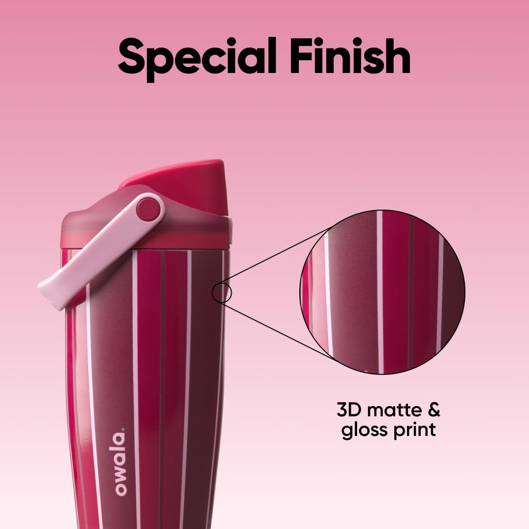 FreeSip Sway Stainless Steel Water Bottle 18 oz Punch Line (Punch Line / 18 Ounces)