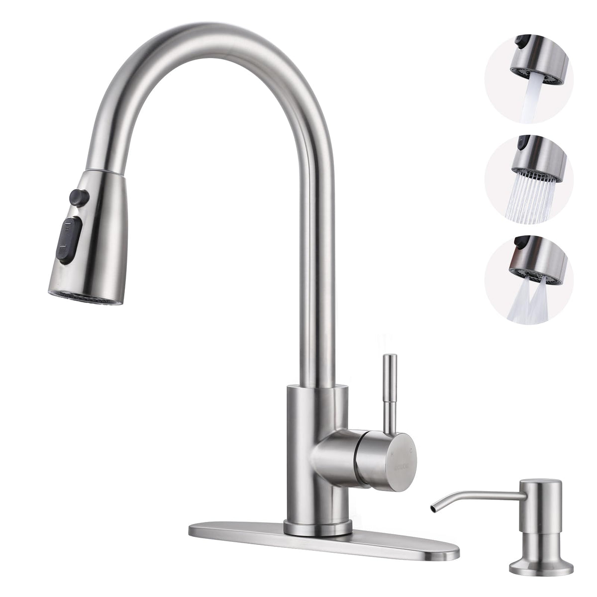 Kitchen Faucet with Soap Dispenser (Kitchen Faucet with Soap Dispenser / A: Brushed Nickel)