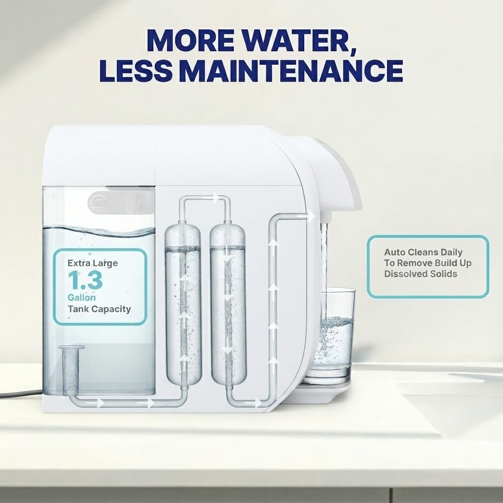 8 Stage Countertop Reverse Osmosis System with UV & Hot Water