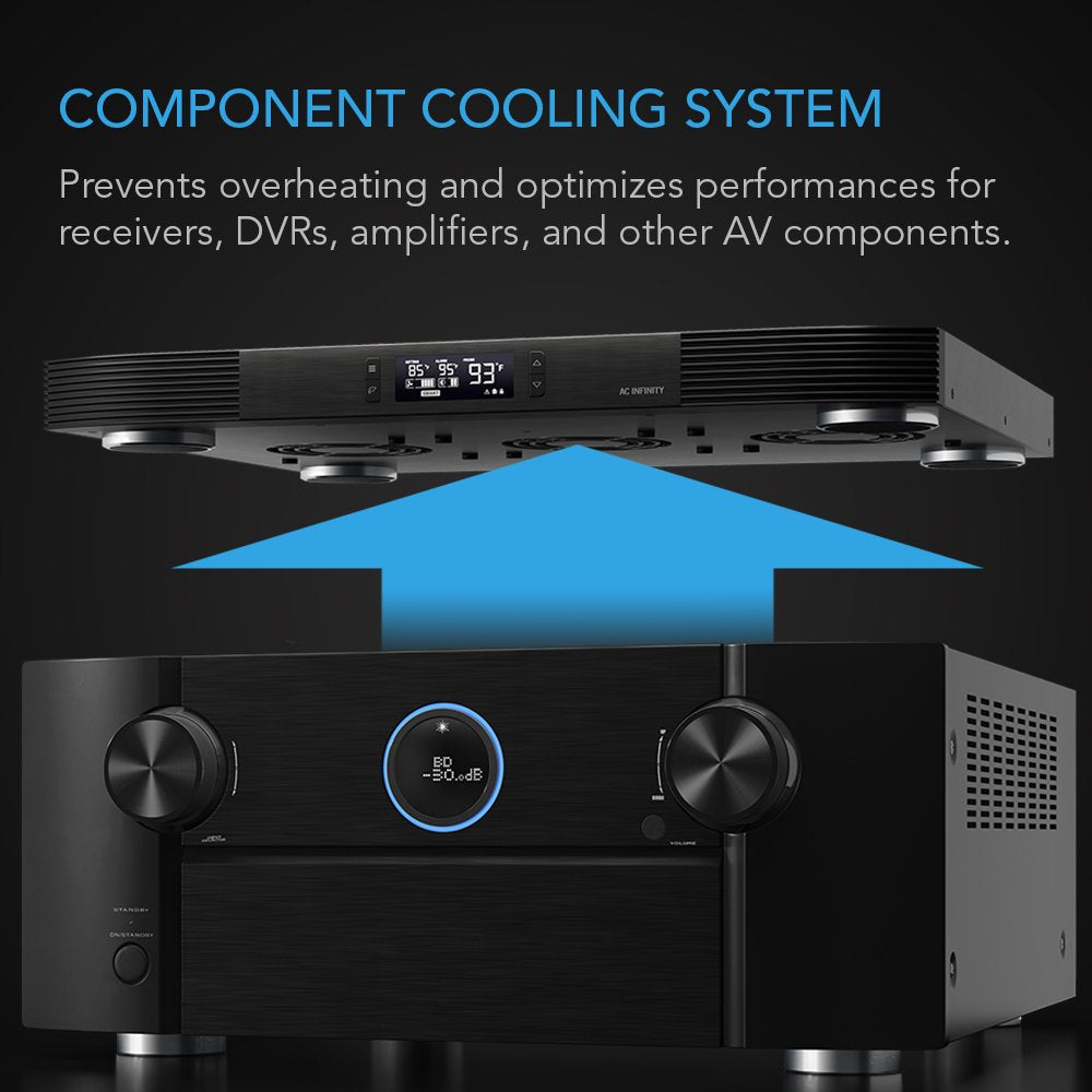 AIRCOM T10 Quiet Cooling Blower Fan System 17" Front (17" Front-Exhaust / Smart Controller)